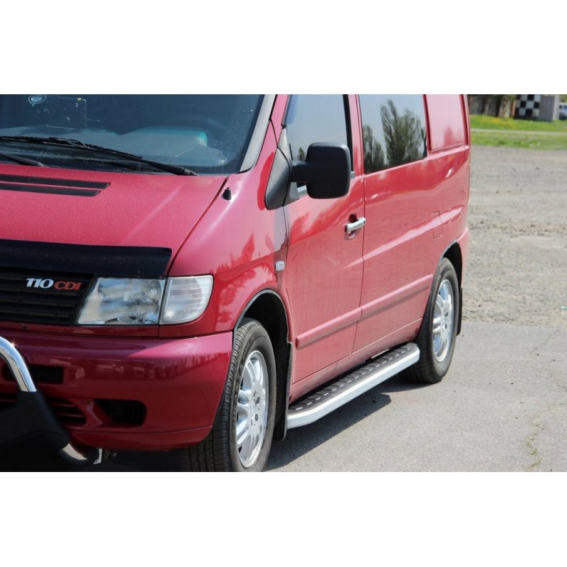 Боковые пороги Fullmond (2 шт, алюм.) для Mercedes Vito W638 1996-2003 гг