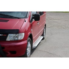 Бокові пороги X5-тип (2 шт., алюм.) для Mercedes Vito W638 1996-2003 рр