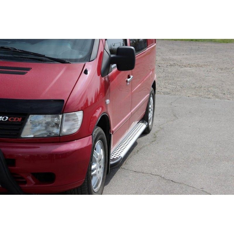 Бокові пороги X5-тип (2 шт., алюм.) для Mercedes Vito W638 1996-2003 рр