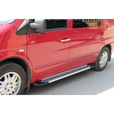 Бокові пороги Line (2 шт., алюм.) для Mercedes Vito W638 1996-2003 рр