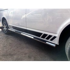 Бічні труби (2 шт., нерж) 60мм, Коротка база для Volkswagen T5 Multivan 2003-2010 рр