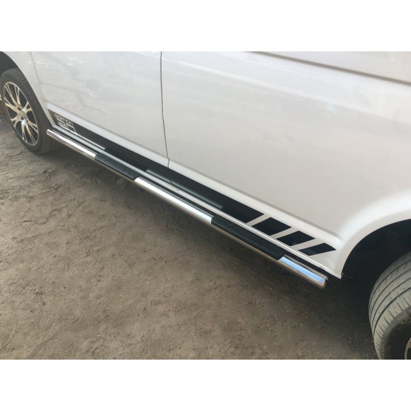 Бічні труби (2 шт., нерж) 70мм, Довга база для Volkswagen T6