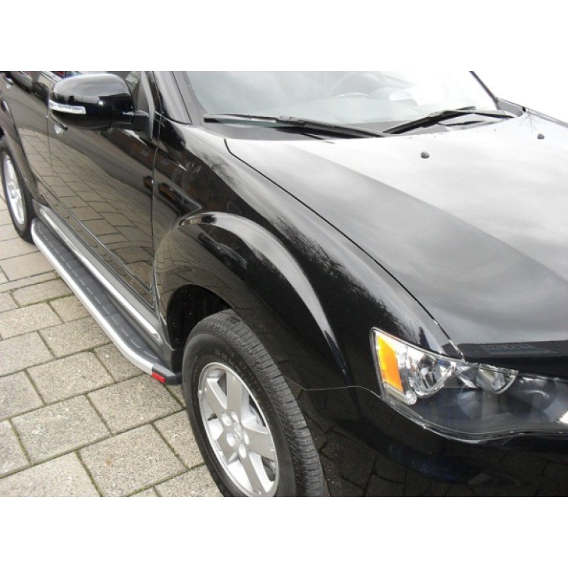 Бокові пороги Fullmond (2 шт, алюм.) для Mitsubishi Outlander 2012-2021 рр