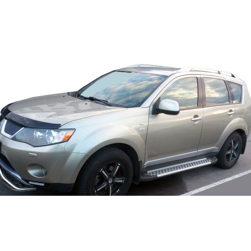 Боковые пороги X5-тип (2 шт, алюм.) для Peugeot 4007