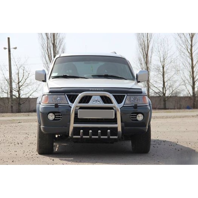Кенгурятник QT007 (нерж) для Mitsubishi Pajero Sport 1996-2007 рр