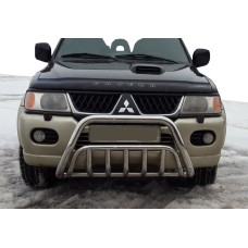 Кенгурятник WT002 (нерж) для Mitsubishi Pajero Sport 1996-2007 рр