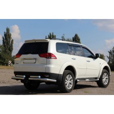 Задній захист AK003-Special (2 шт., нерж) для Mitsubishi Pajero Sport 2008-2015 рр