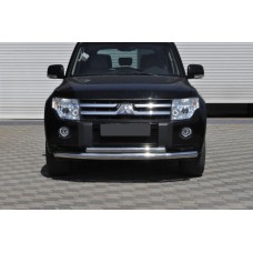 Передняя защита ST014 (нерж.) 60/42 мм для Mitsubishi Pajero Wagon IV
