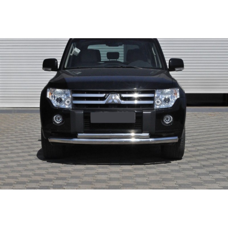 Передняя защита ST014 (нерж.) 60/42 мм для Mitsubishi Pajero Wagon IV