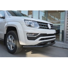 Передний ус двойной Vegas 2016-2021 (черный) для Volkswagen Amarok