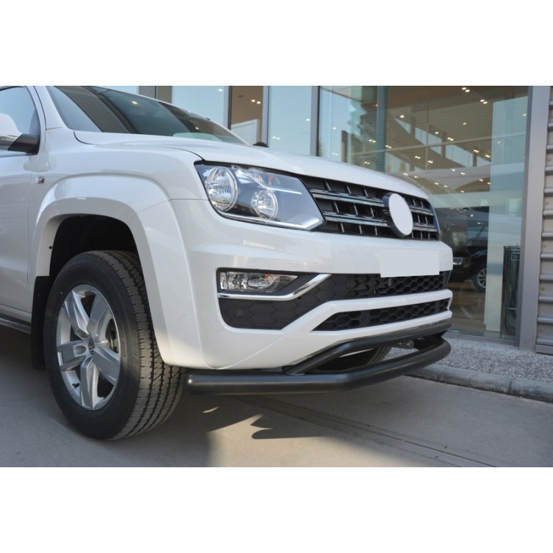 Передний ус двойной Vegas 2016-2021 (черный) для Volkswagen Amarok