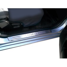 Накладки на пороги OmsaLine (4 шт, нерж) для Mitsubishi Lancer 9 2004-2008 рр