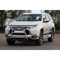 Кенгурятник WT008 (нерж) для Mitsubishi Pajero Sport 2015- рр