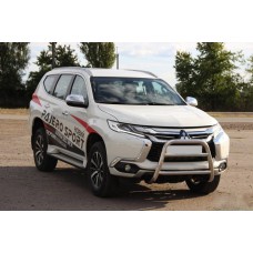Кенгурятник WT022 (нерж) для Mitsubishi Pajero Sport 2015- рр