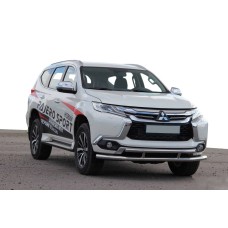 Передній захист ST016 (нерж) для Mitsubishi Pajero Sport 2015- рр