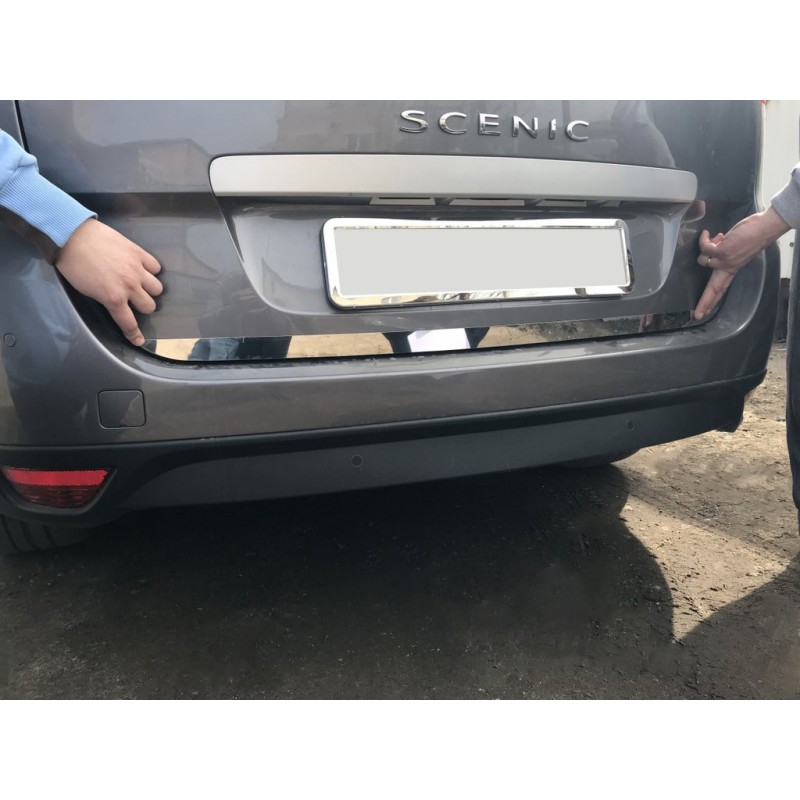 Кромка багажника (нерж.) Carmos - Турецька сталь для Renault Scenic/Grand 2009-2016 рр