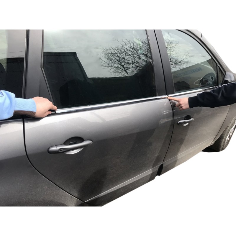 Окантовка вікон (4 шт., нерж.) Carmos - Турецька сталь для Renault Scenic/Grand 2009-2016 рр