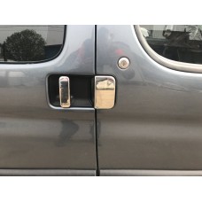 Накладки на ручки (нерж.) Дві передні, дві зсувних дверей для Peugeot Partner 1996-2008 рр