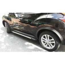 Бокові пороги Duru (2 шт., Алюміній) для Nissan Juke 2010-2019 рр