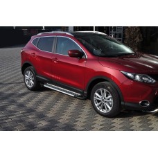 Бокові пороги X5-тип (2 шт., алюм.) для Nissan Qashqai 2014-2021 рр