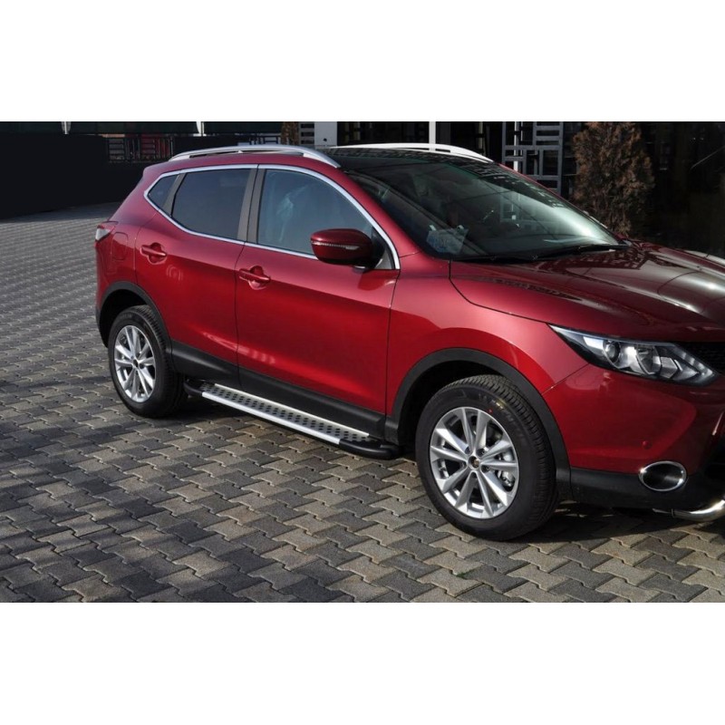 Бокові пороги X5-тип (2 шт., алюм.) для Nissan Qashqai 2014-2021 рр