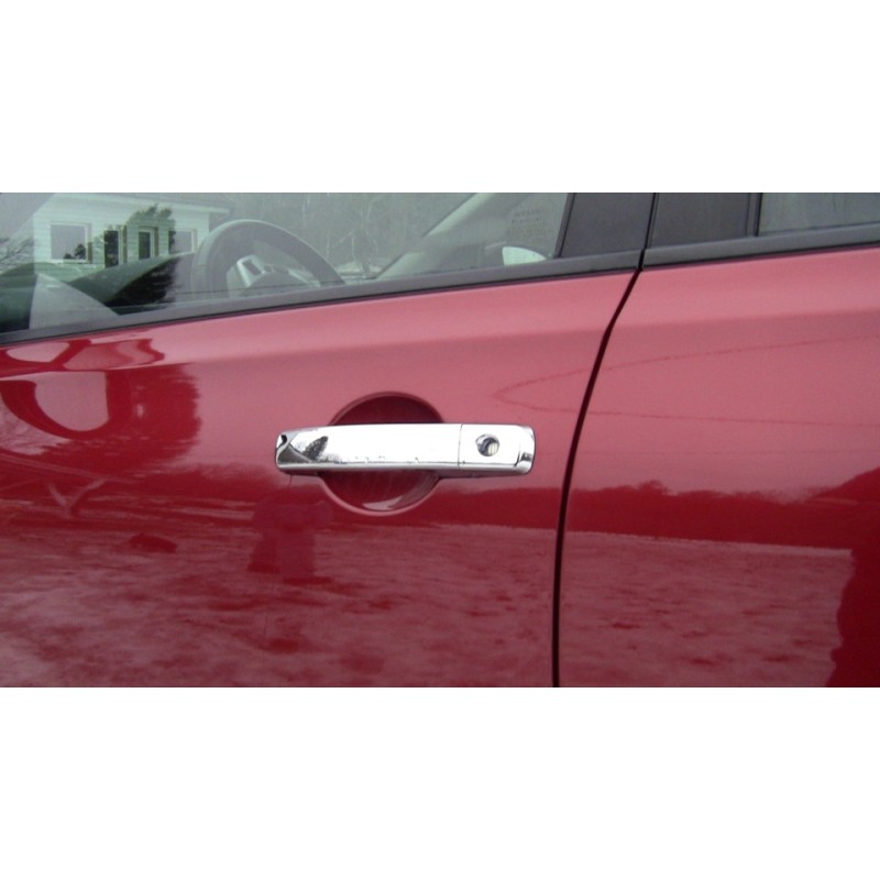 Накладка на ручки (4 шт, нерж) З чіпом, Carmos - Турецька сталь для Nissan Navara 2006-2015 рр