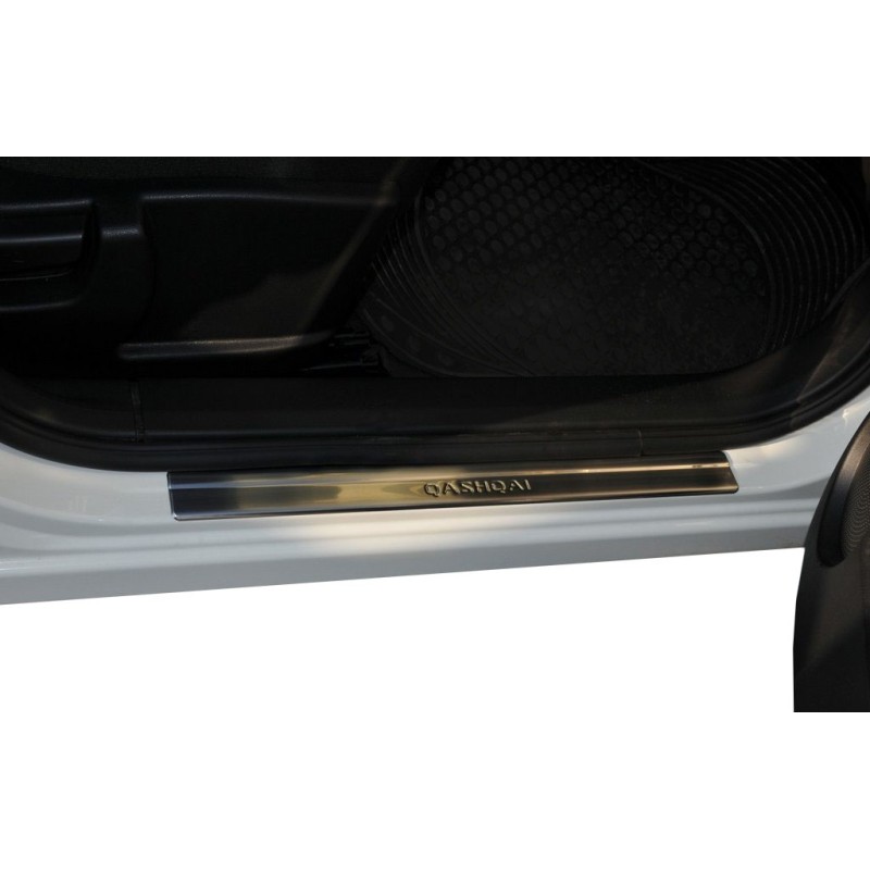 Накладки на пороги (Omsa, 4 шт, нерж.) -20252 (довгий) для Nissan Qashqai 2010-2014рр