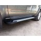 Боковые пороги Allmond Grey (2 шт, алюм.) для Nissan Pathfinder R51 2005-2014 гг