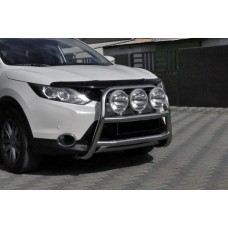 Кенгурятник WT018 (нерж) для Nissan Qashqai 2014-2021 рр