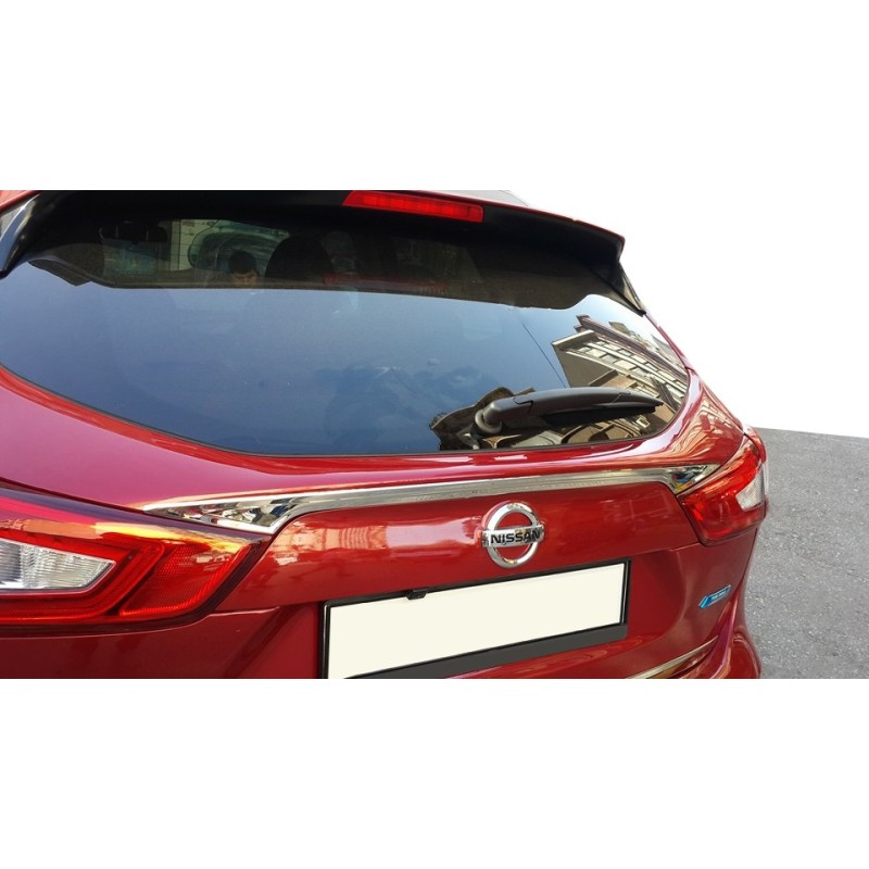 Накладка над номером (нерж.) OmsaLine - Італійська нержавійка для Nissan Qashqai 2014-2021 рр