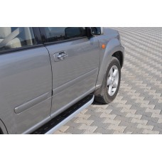 Бокові пороги Fullmond (2 шт., алюм.) для Nissan X-trail T30 2002-2007рр