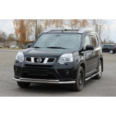 Передняя защита ST014 (нерж) для Nissan X-trail T31 2007-2014 гг
