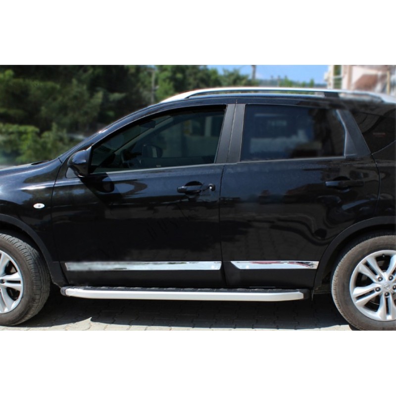 Молдинг дверний OmsaLine (4 шт, нерж.) OmsaLine, -20252 (довгий) для Nissan Qashqai 2007-2010 рр