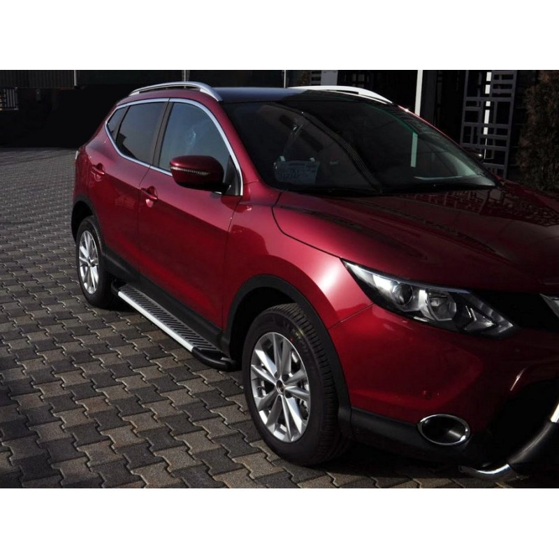 Бокові пороги Line (2 шт., алюм.) для Nissan Qashqai 2014-2021 рр