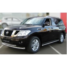 Передняя защита ST014 (нерж) для Nissan Pathfinder R51 2005-2014 гг