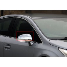 Накладки на дзеркала (2 шт, нерж) для Toyota Avensis 2009-2018 рр
