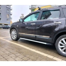 Бокові пороги Maya V1 (2 шт., алюміній) для Nissan Qashqai 2007-2010 рр