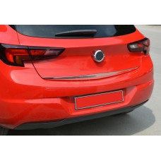 Нижня кромка кришки багажника (HB, нерж) Чорний хром для Opel Astra K 2016-2021 рр