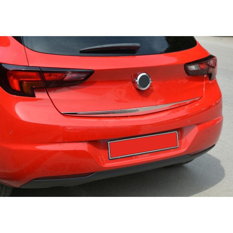 Нижня кромка кришки багажника (HB, нерж) Хром для Opel Astra K 2016-2021 рр