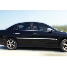 Зовнішня окантовка вікон (4 шт, нерж) Carmos - Турецька сталь для Opel Vectra C 2002-2008 рр