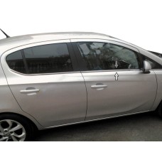 Окантовка вікон (6 шт, нерж) для Opel Corsa E 2015-2019 рр
