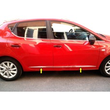 Молдинг дверної Carmos (4 шт., нерж.) для Seat Ibiza 2010-2017 рр