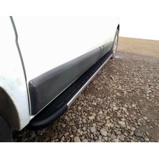 Боковые пороги Duru (2 шт., алюминий) Длинная база для Renault Trafic 2001-2015 гг