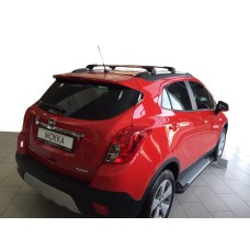 Боковые пороги Allmond Grey (2 шт., алюминий) для Opel Mokka 2012-2021 гг