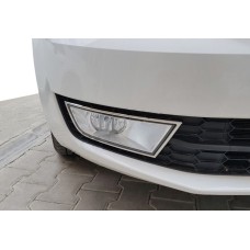 Накладки на ПТФ (2 шт) Carmos - Турецька сталь для Skoda Octavia III A7 2013-2019рр