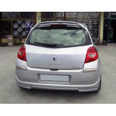 Накладка на задний бампер V1 (под покраску) для Renault Clio III 2005-2012 гг