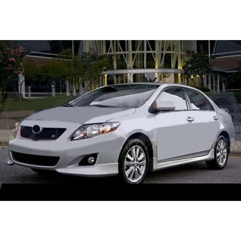 Накладка на передній бампер (під фарбування) для Toyota Corolla 2007-2013 рр