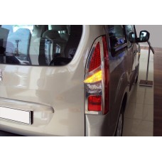 Накладка на стопи (2 шт, нерж) Carmos для Peugeot Partner Tepee 2008-2018 рр