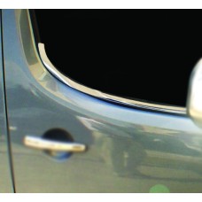 Окантовка вікон дверей (нерж.) Carmos - Турецька сталь для Citroen Berlingo 2008-2018 рр