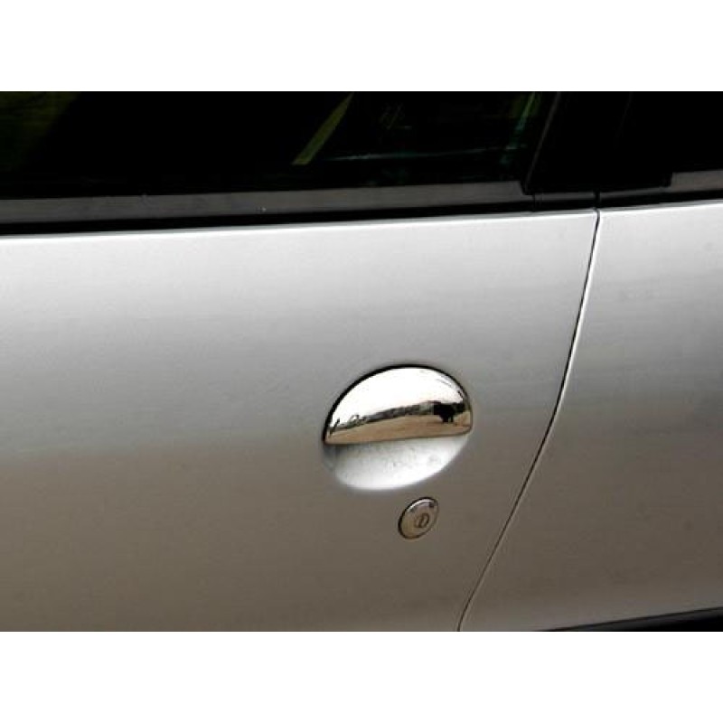Накладки на ручки (нерж) 2 штуки, Carmos - Турецька сталь для Citroen C-1 2005-2014 рр